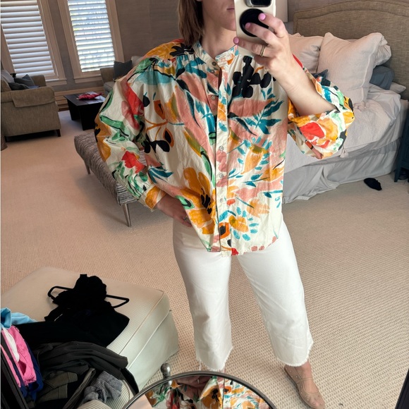 Anthropologie Crisanta Poplin Button-Down - Picture 3 of 8